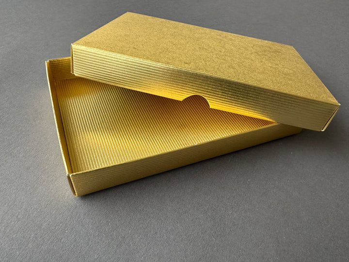 Stülpdeckelbox DIN A6 Gold passend für Postkarten
