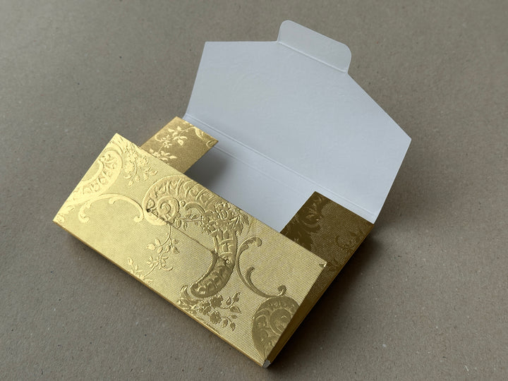 Mappe DIN A6 in Gold – nachhaltige Umschlagmappe für Tickets und Prints