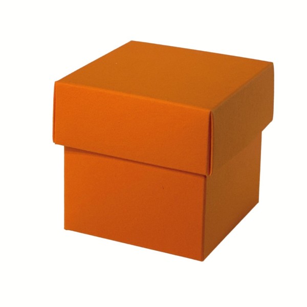 Geschenkschachtel quadratisch orange
