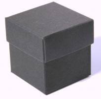 Würfel-Schachtel mit Deckel schwarz 5x5x5 cm